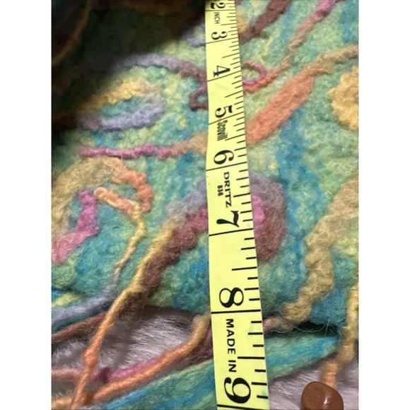 felted wool purse Bohemian Hippie Fairy Festival Green Design Fringe Crossbody - Picture 8 of 10